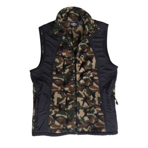 Sportrax Fleece Camouflage Vest with Zip Pockets Boys LARGE (14/16) Camo Green